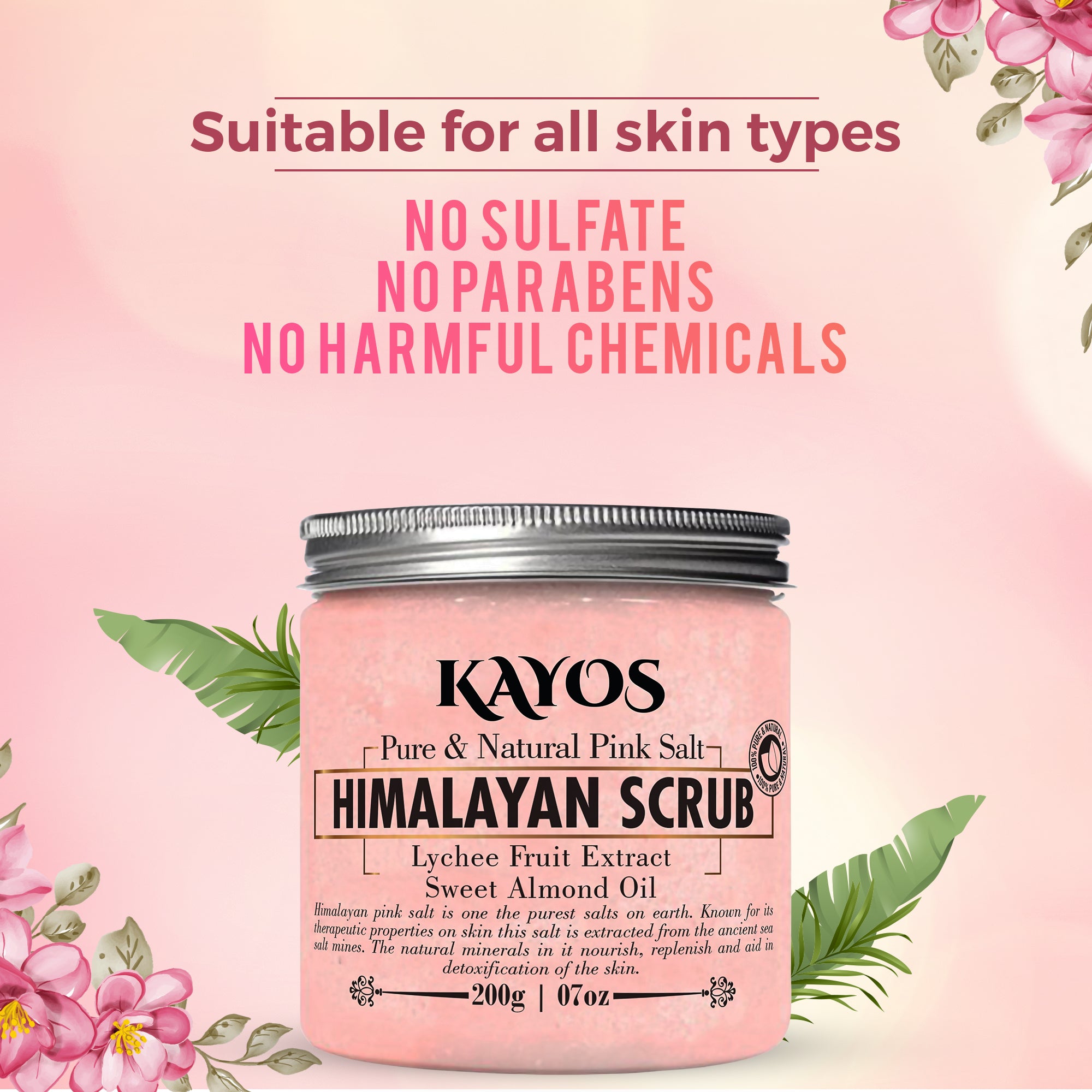 Kayos Himalayan Pink Salt Body Scrub