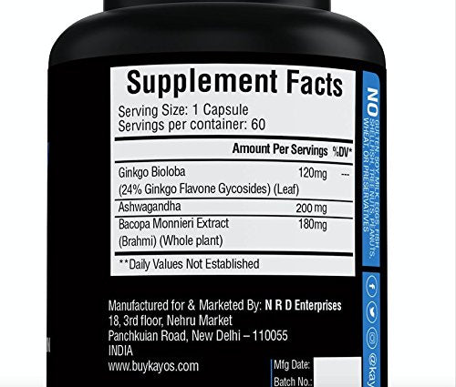 Kayos Ginkgo Biloba for Memory Focus and Concentration