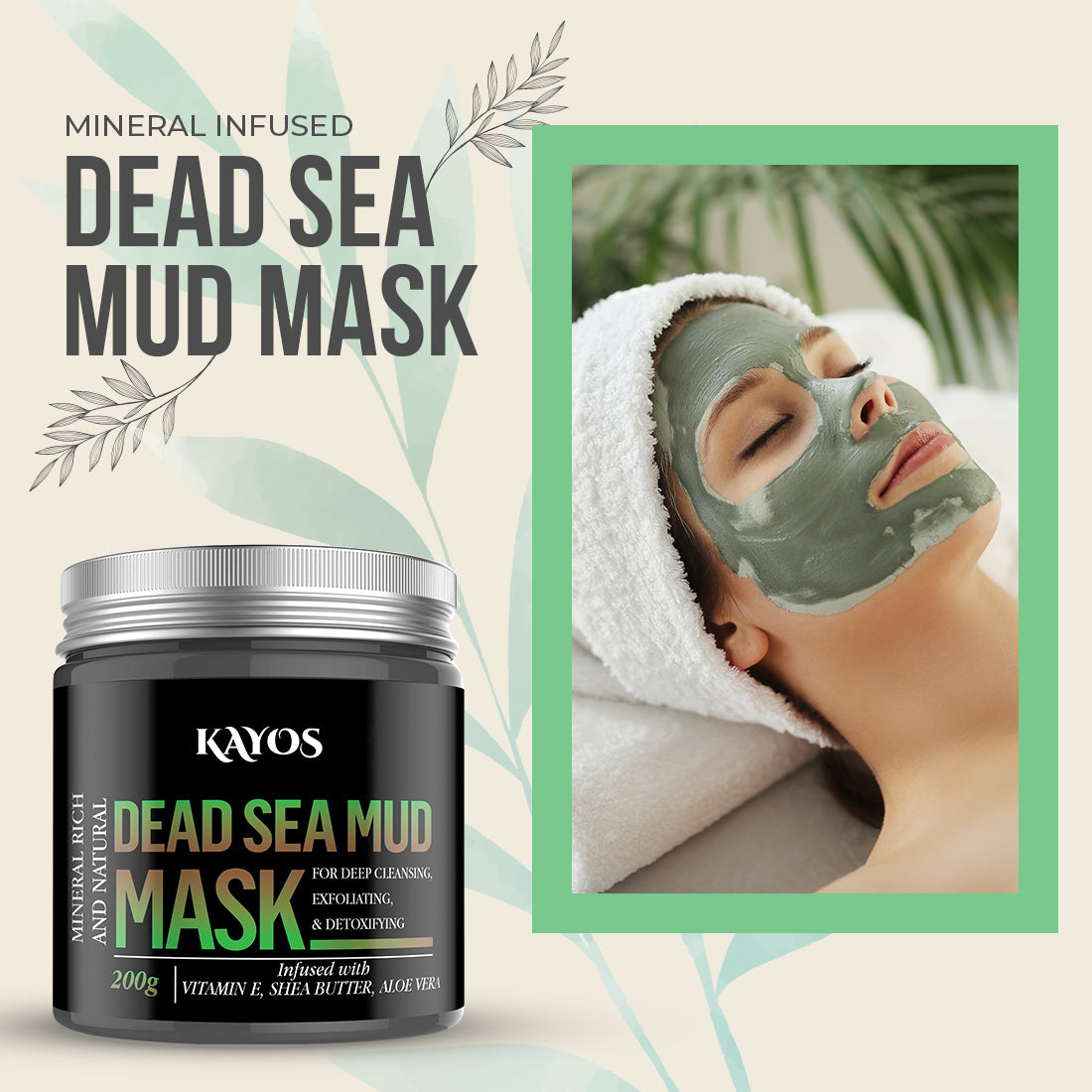 Kayos Dead Sea Mud Mask for Face & Body