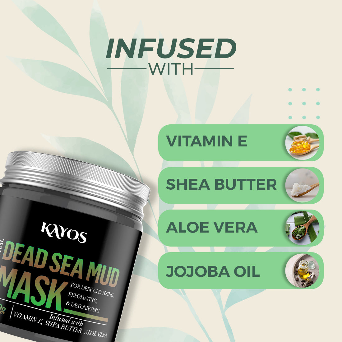 Kayos Dead Sea Mud Mask for Face & Body