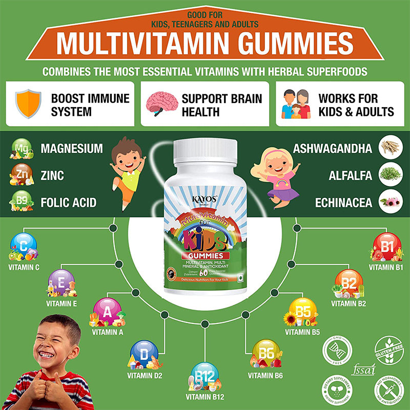 Kayos Multivitamin Gummies for Kids and Teens
