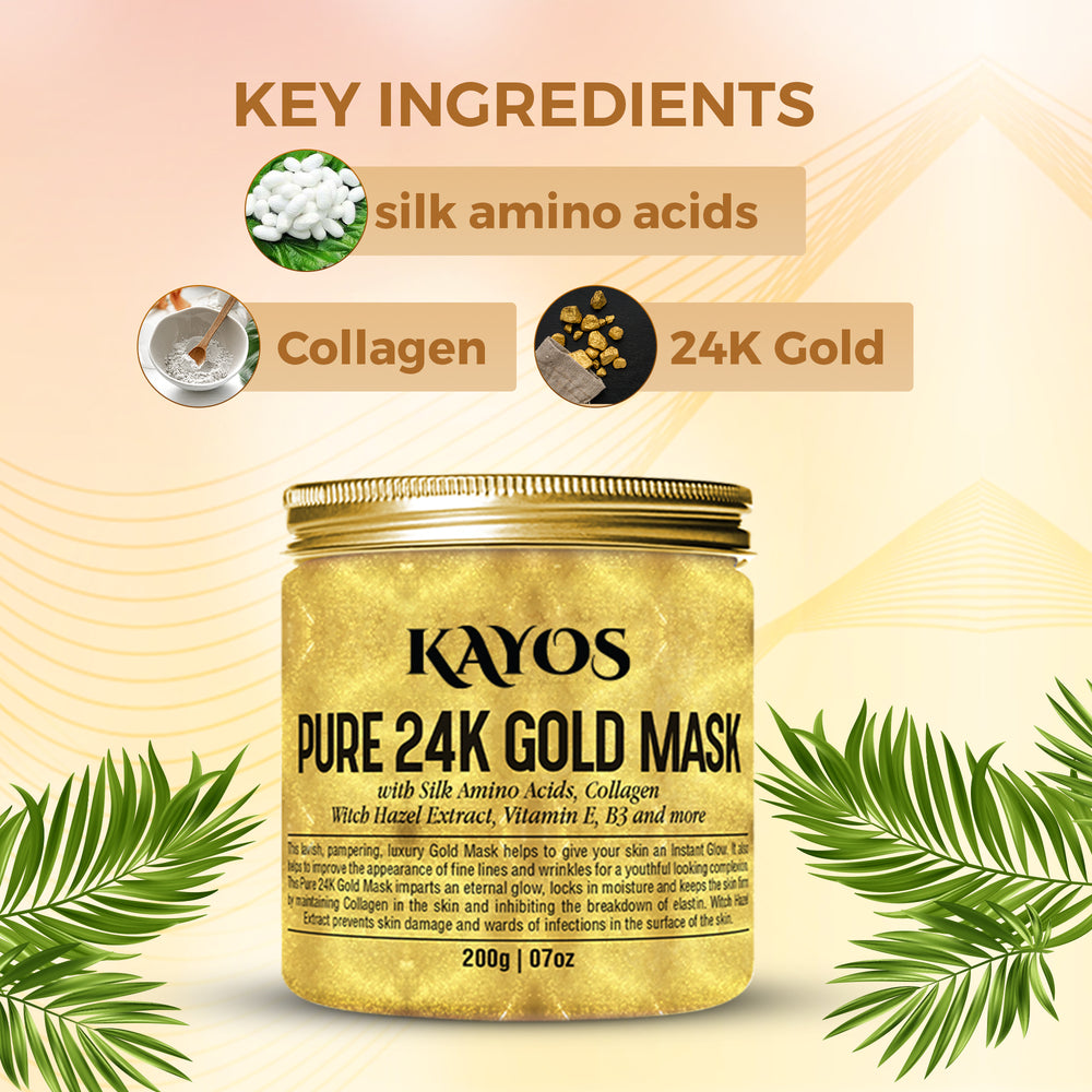 Spa at-home Gold facial treatment mask for skin hydration