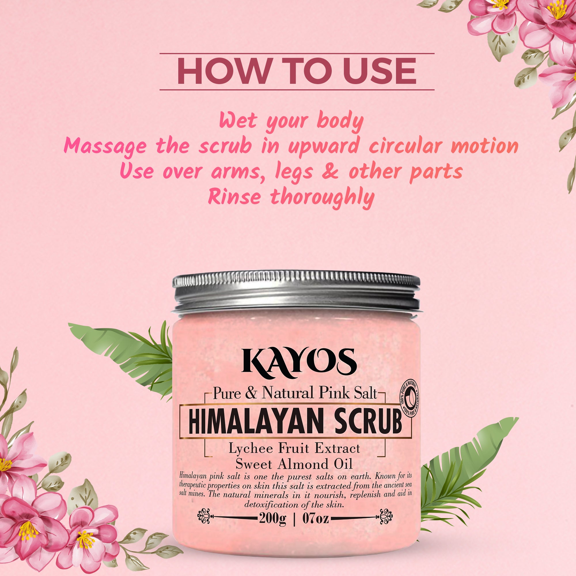 Kayos Himalayan Pink Salt Body Scrub