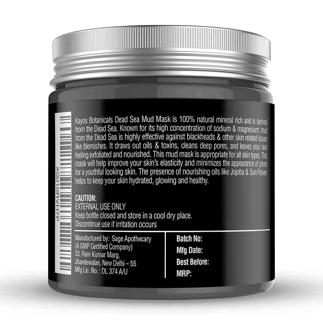 Kayos Dead Sea Mud Mask for Face & Body