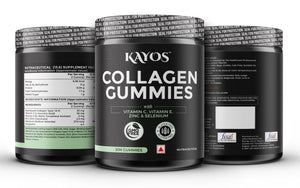 KAYOS Collagen Gummies – Collagen Supplement for Women and Men – Gummies for Hair Growth, Skin & Joint Support – Hydrolyzed Collagen w/ Vitamin C, E, more – 30 Sugar-Free Gummies