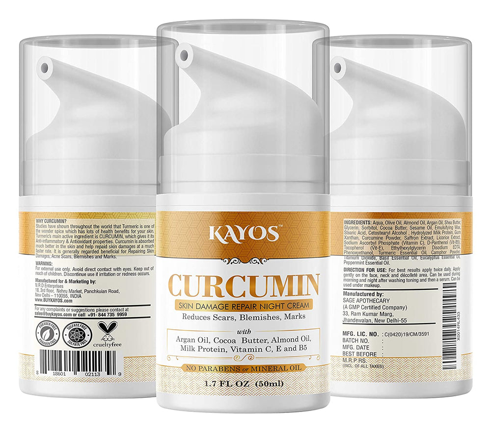 Kayos Curcumin Skin Damage Repair Night Cream