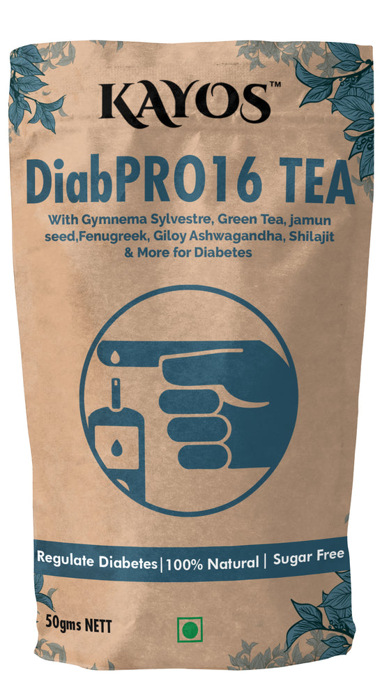 Kayos Tea for Diabetes - Anti Diabetic Tea with Gymnema Sylvestre & Green Tea to Regulate Blood Sugar - 50g