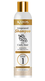 Kayos Grapeseed Shampoo for Dry Frizzy, Wavy & Curly Hair - No Paraben No Sulfate - 200mL