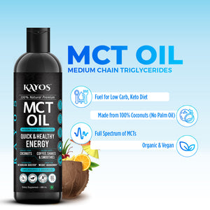 
                
                    Load image into Gallery viewer, MCT Oil for Weight Loss 490 mL | Pure Coconut Sourced MCT C8 Oil | Keto Friendly Ketogenic MCT Oil for Keto Coffee | Pre-workout Supplement for Energy &amp;amp; Focus
                
            