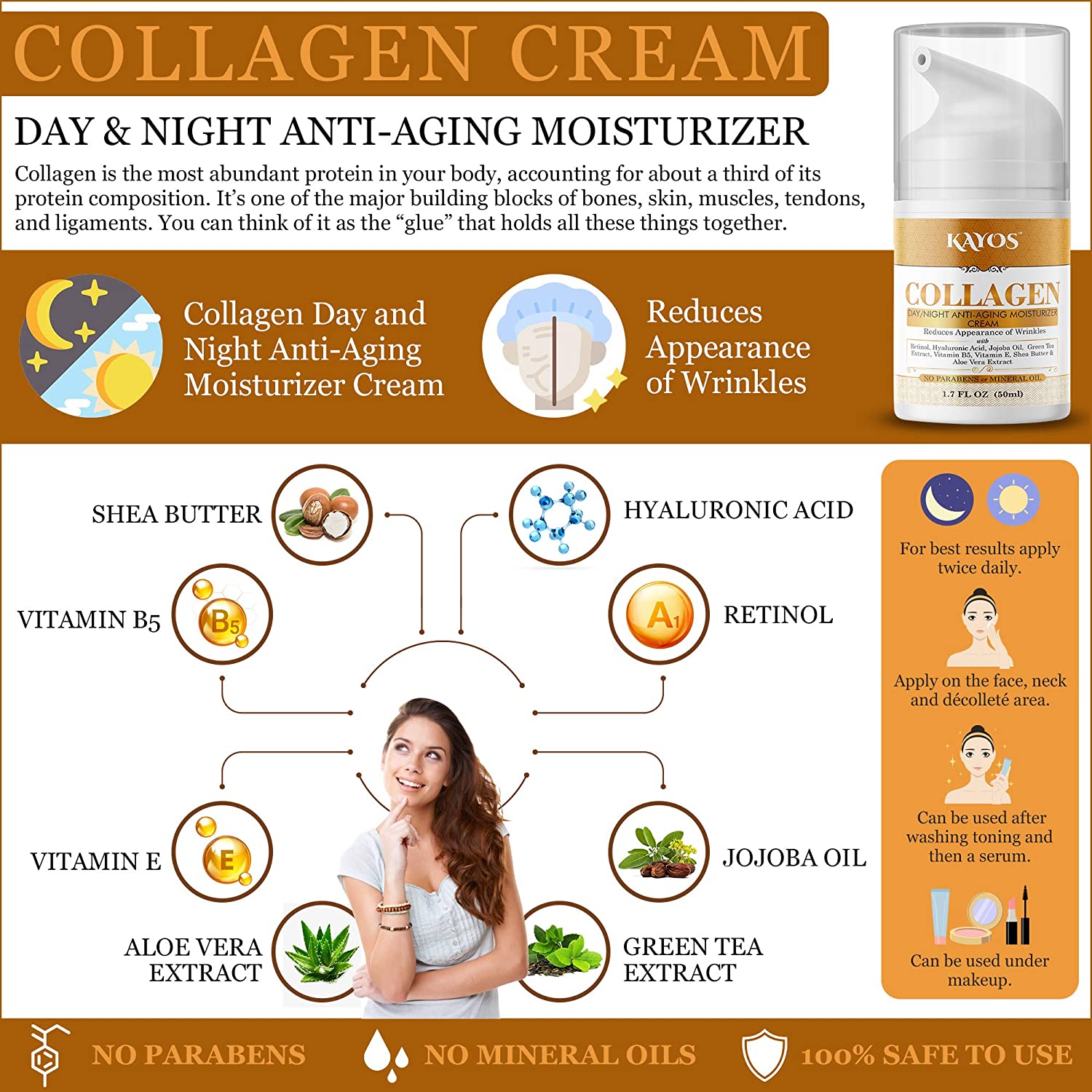 Kayos Collagen Day & Night Moisturizing Cream